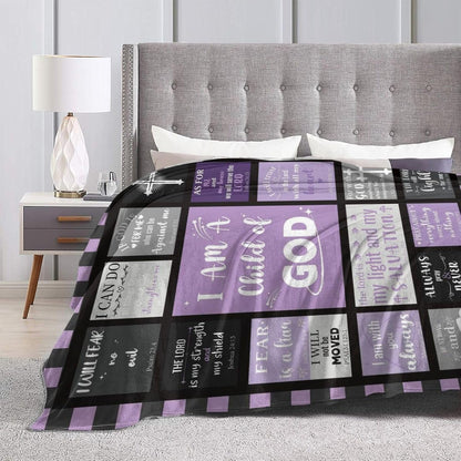 Blanket for Daughter Gifts, “I Am a Child of God”, From Mom Dad, Birthday, Christmas, Graduation, Inspirational Theme