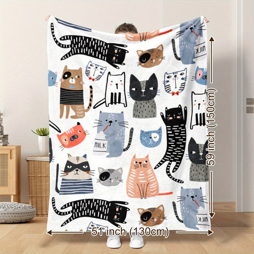 Gifts for Cat Lovers Blanket, "Cats Are My Favorite People", From Parents, Birthday, Christmas, Everyday Encouragement, Inspirational