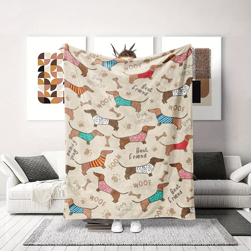 Blanket for Son Gifts, “Best Friend Woof”, From Mom Dad, Birthday Christmas Graduation Everyday Encouragement, Inspirational