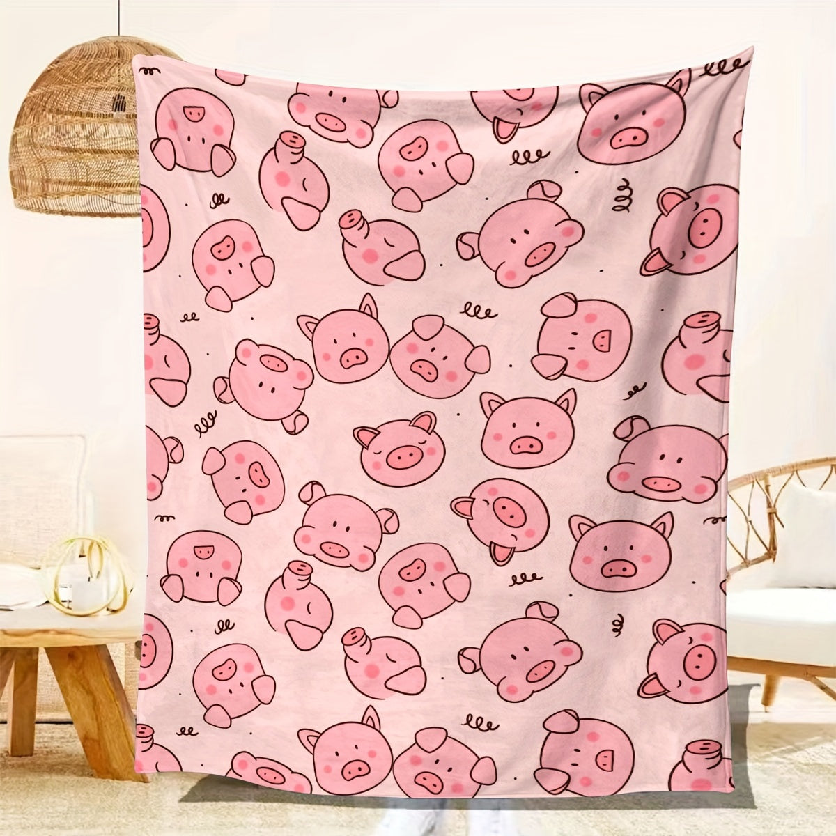 Blanket for Son Gifts, “Oink Means I Love You”, From Mom Dad, Birthday, Christmas, Everyday Encouragement, Inspirational