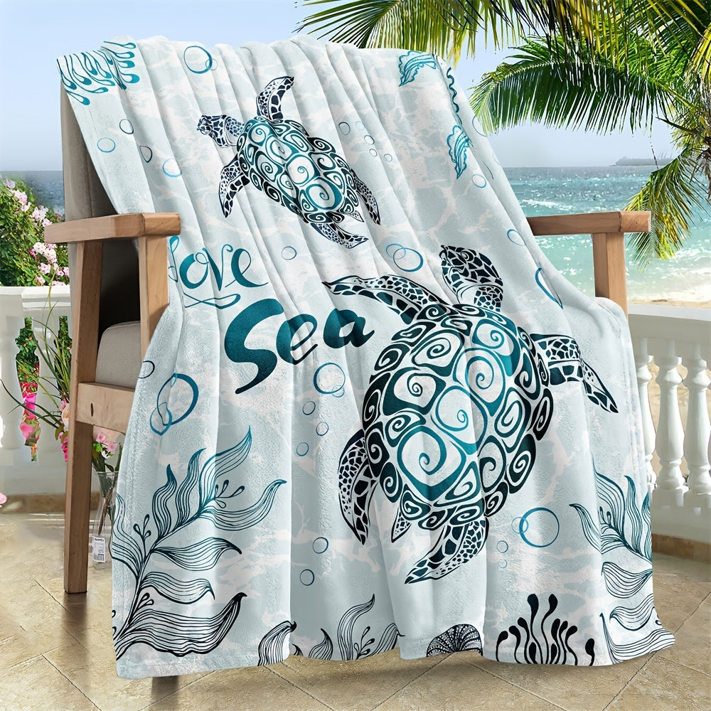 Gifts for Sea Lovers Blanket, “Love Sea”, From Parents, Birthday, Christmas, Everyday Encouragement, Inspirational Theme