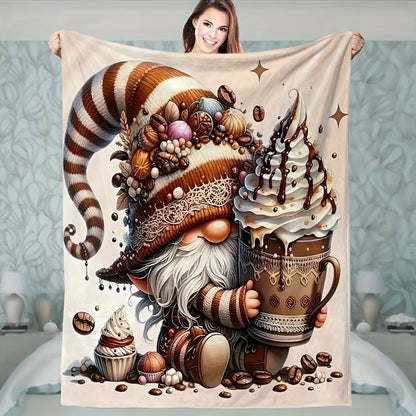Blanket for Coffee Lovers Gifts - Warm Up with a Cup of Joy - From Family, Birthday, Christmas, Everyday Encouragement, Cozy Theme Blanket